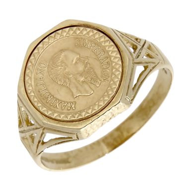 Pre-Owned 9ct Yellow Gold Coin Style Dress Ring
