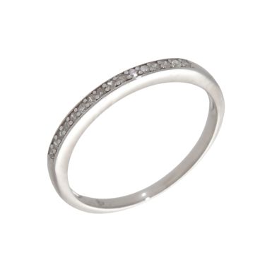 Pre-Owned 9ct White Gold 0.15ct Diamond Half Eternity Ring