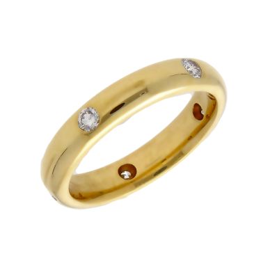 Pre-Owned 18ct Yellow Gold 0.35ct Diamond Set 4mm Band Ring