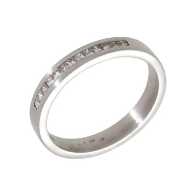 Pre-Owned 18ct White Gold Diamond Set 3mm Wedding Ring