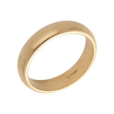 Pre-Owned 9ct Yellow Gold 4mm Wedding Band Ring