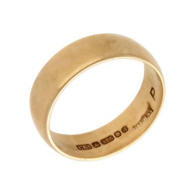 Pre-Owned 9ct Yellow Gold 6mm Wedding Band Ring