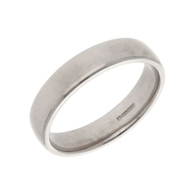 Pre-Owned 9ct White Gold 5mm Wedding Band Ring