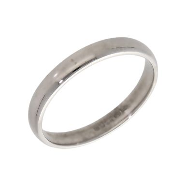 Pre-Owned 9ct White Gold 3mm Wedding Band Ring