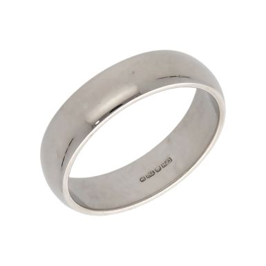 Pre-Owned 18ct White Gold 5mm Wedding Band Ring