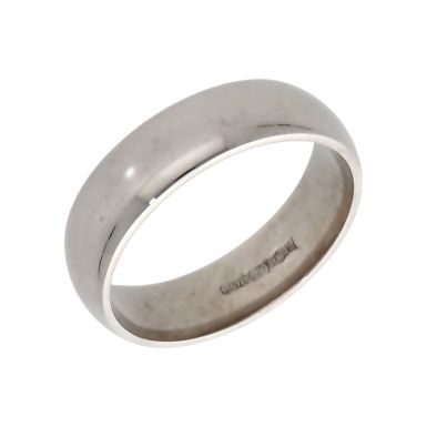 Pre-Owned 9ct White Gold 6mm Wedding Band Ring