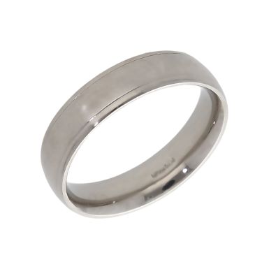 Pre-Owned Platinum 5mm Edged Wedding Band Ring