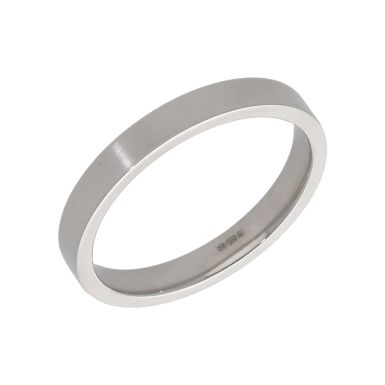 Pre-Owned 9ct White Gold 3mm Wedding Band Ring