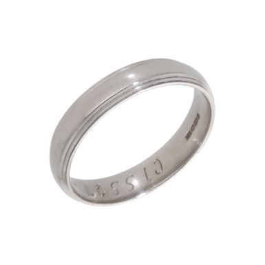 Pre-Owned 9ct White Gold 4mm Wedding Band Ring