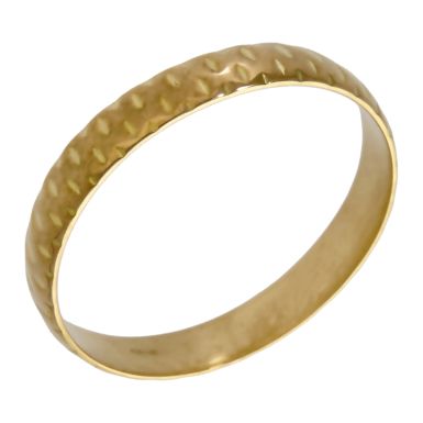 Pre-Owned 18ct Yellow Gold 3mm Patterned Wedding Band Ring