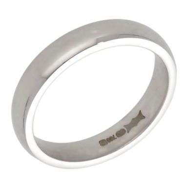 Pre-Owned 18ct White Gold 4mm Wedding Band Ring