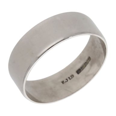 Pre-Owned 9ct White Gold 7mm Wedding Band Ring
