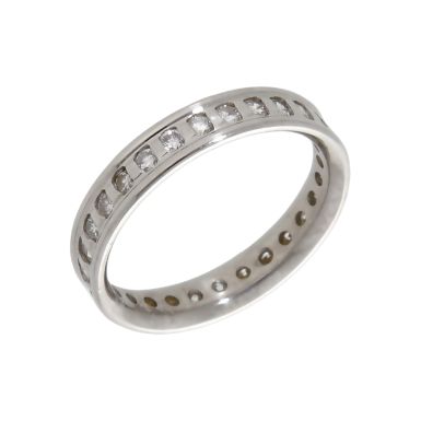 Pre-Owned Platinum Diamond Set Full Eternity Band Ring