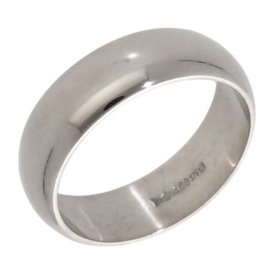 Pre-Owned 9ct White Gold 6mm Wedding Band Ring