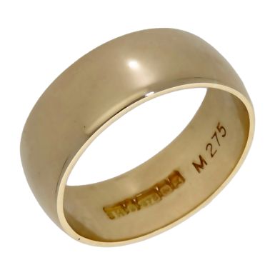 Pre-Owned 9ct Yellow Gold 8mm Wedding Band Ring