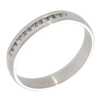 Pre-Owned 18ct White Gold Diamond Set Band Ring