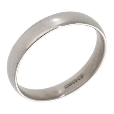 Pre-Owned 9ct White Gold 4mm Wedding Band Ring