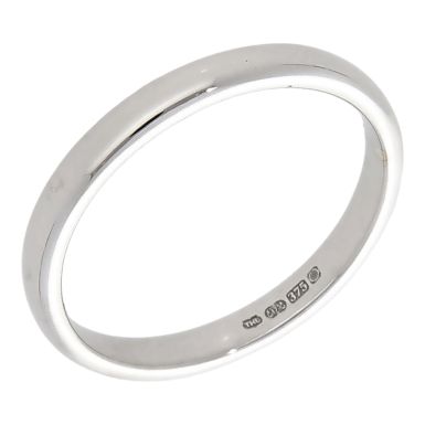 Pre-Owned 9ct White Gold 2mm Wedding Band Ring