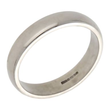 Pre-Owned 18ct White Gold 4mm Wedding Band Ring