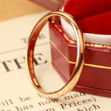 Pre-Owned Vintage 1913 22ct Gold 2.5mm Wedding Ring