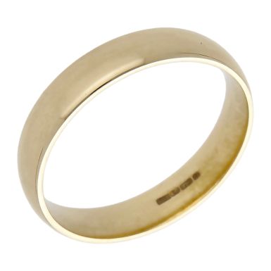 Pre-Owned 9ct Yellow Gold 4mm Wedding Band Ring