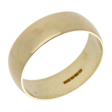 Pre-Owned 9ct Yellow Gold 6mm Wedding Band Ring