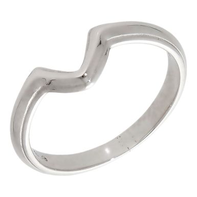 Pre-Owned 18ct White Gold Sharp Wishbone Band Ring