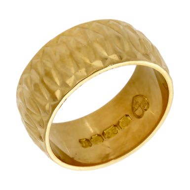 Pre-Owned Vintage 1967 22ct Gold 8mm Patterned Wedding Ring