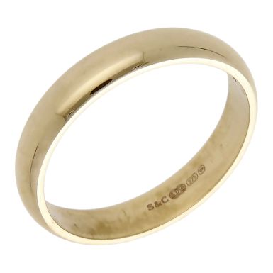 Pre-Owned 9ct Yellow Gold 4mm Wedding Band Ring