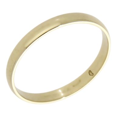 Pre-Owned 14ct Yellow Gold 3mm Plain Wedding Band Ring