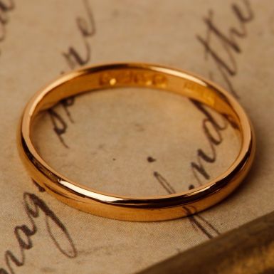 Pre-Owned Vintage 1941 22ct Gold 2.5mm Wedding Band Ring