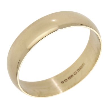 Pre-Owned 9ct Yellow Gold 6mm Wedding Band Ring