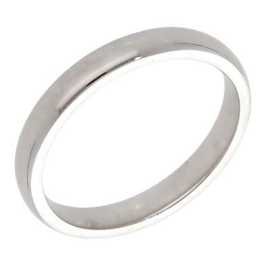 Pre-Owned 9ct White Gold 3mm Wedding Band Ring