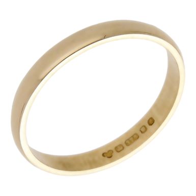 Pre-Owned Vintage 1985 9ct Gold 4mm Plain Wedding Band Ring