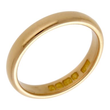 Pre-Owned Vintage 1923 22ct Gold 3mm Plain Wedding Band Ring
