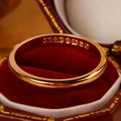 Pre-Owned Vintage 1953 22ct Yellow Gold 2mm Wedding Ring