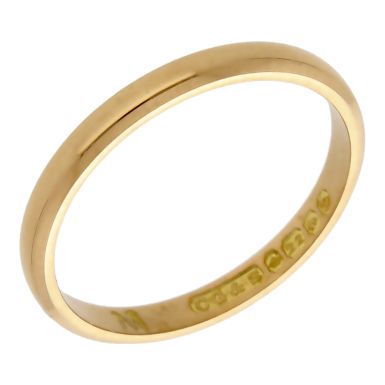 Pre-Owned Vintage 1953 22ct Yellow Gold 2mm Wedding Ring