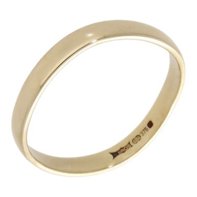 Pre-Owned 9ct Yellow Gold Wave Band Ring