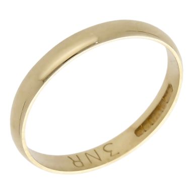 Pre-Owned 9ct Yellow Gold 3mm Wedding Band Ring