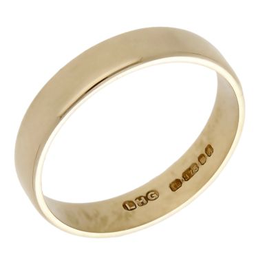 Pre-Owned Vintage 1975 9ct Gold 3mm Plain Wedding Band Ring