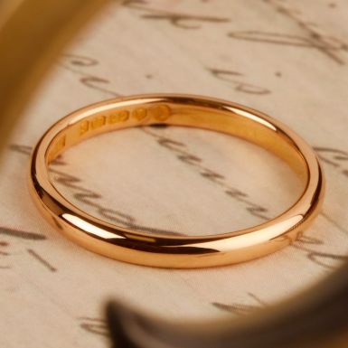 Pre-Owned Vintage 1953 22ct Gold 2.5mm Plain Wedding Band Ring