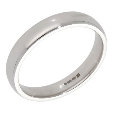 Pre-Owned 9ct White Gold 3.5mm Wedding Band Ring