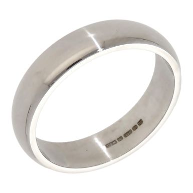 Pre-Owned 9ct White Gold 5mm Wedding Band Ring