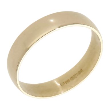 Pre-Owned 9ct Yellow Gold 4mm Wedding Band Ring