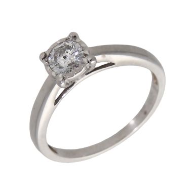 Pre-Owned 18ct White Gold 0.50ct Diamond Solitaire Ring