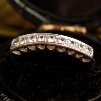Pre-Owned Vintage 1978 9ct Gold Cubic Zirconia Eternity Ring