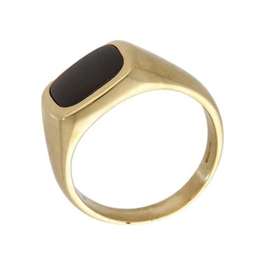 Pre-Owned 14ct Yellow Gold Onyx Signet Ring