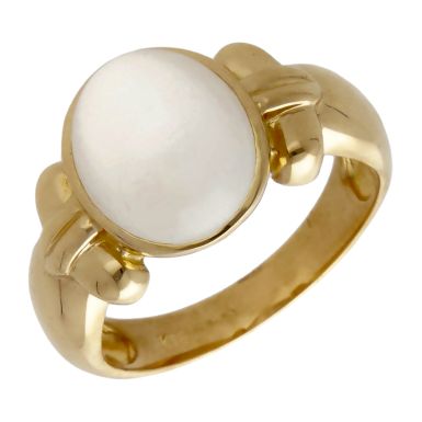 Pre-Owned 18ct Yellow Gold Moonstone Dress Ring