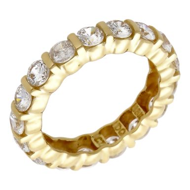 Pre-Owned 18ct Gold Cubic Zirconia Full Eternity Band Ring