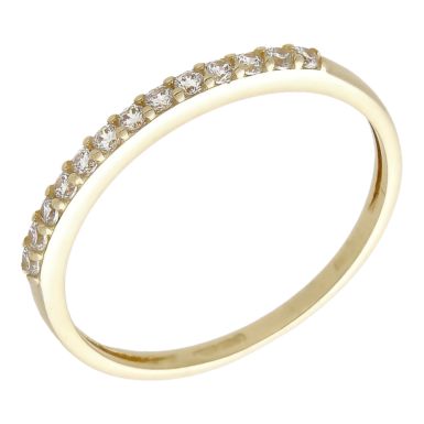 Pre-Owned 14ct Yellow Gold Cubic Zirconia Half Eternity Ring
